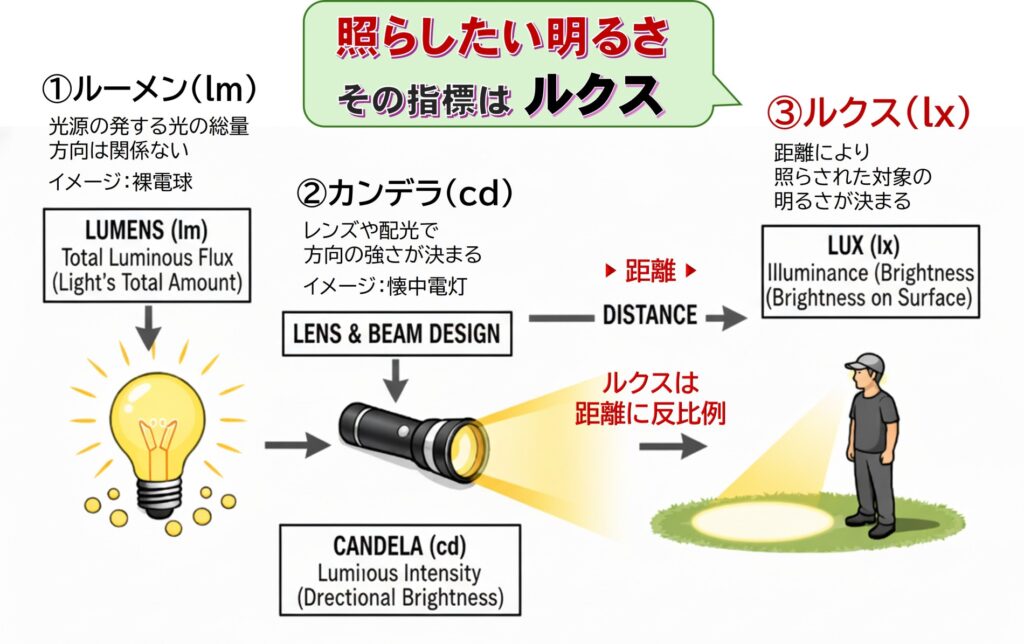 ルーメン・カンデラ・ルクスの関係図